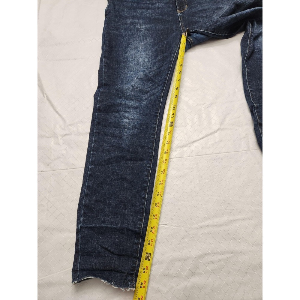 Judy Blue Jeans‎ Womens 15/32 Blue Skinny Fit High Rise Frayed Hem Stretch Denim - Picture 8 of 13